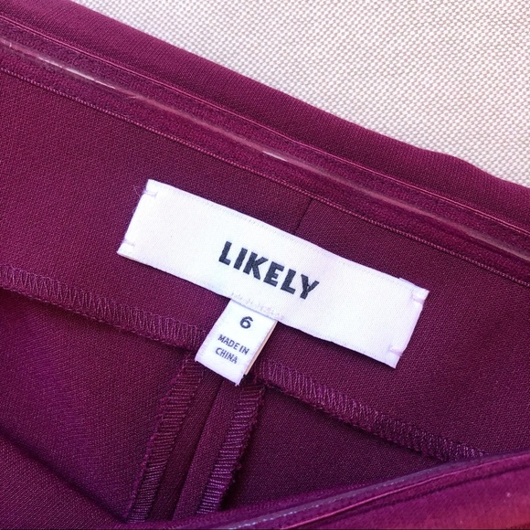 Likely Driggs Strapless Flounce Top Dress in Plum - Picture 5 of 6